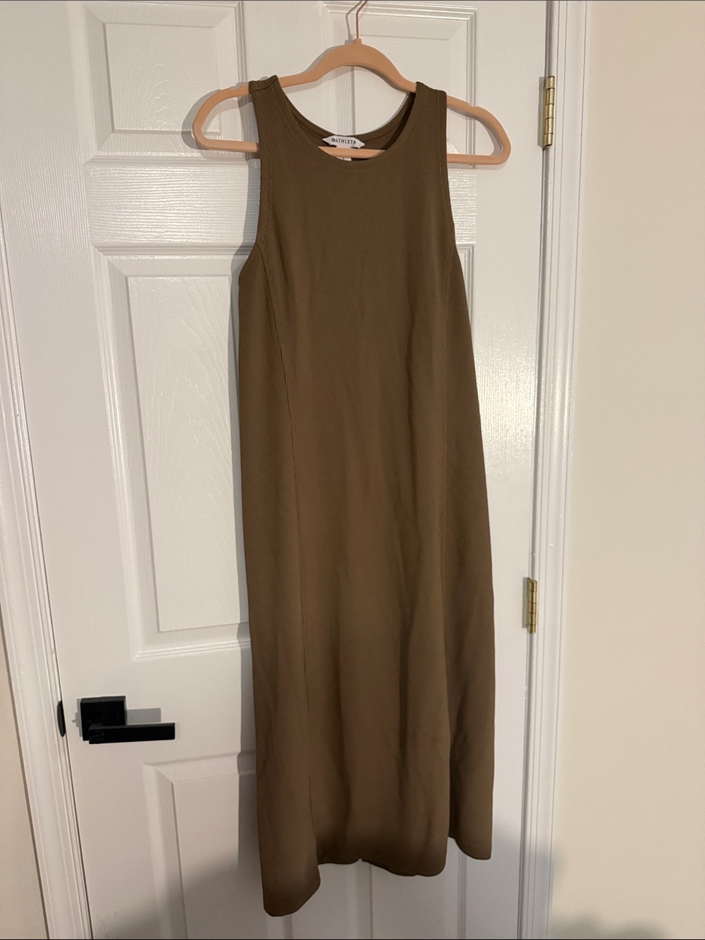 Athleta Olive-Brown Sleeveless Maxi Dress